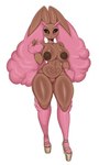 anthro areola big_breasts breasts breasts_together brown_areola brown_nipples brown_pussy clothing ears_down female fluffy_ears footwear genitals high_heels lips long_ears nipples nude pivoted_ears platform_footwear platform_heels pussy shoes simple_background solo thick_lips thick_thighs white_background stglace22 nintendo pokemon generation_4_pokemon lagomorph leporid lopunny mammal pokemon_(species) shiny_pokemon hi_res