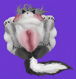 anthro berry berry_juice beverage blueberry_(fruit) blueberry_inflation breasts circle female female/female food fruit genitals hyper hyper_genitalia inflation juice_(beverage) nipples plant plump_labia solo swollen vulva juicy_(juicyghost) hi_res