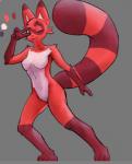 /fur/ 2017 8chan ;3 action_pose anthro breasts dancing eye_markings faith_(8chan) featureless_breasts featureless_crotch female gesture hand_gesture low_res mammal markings nude pose procyonid raccoon raised_tail simple_background solo standing striped_markings striped_tail stripes tail tail_markings unknown_artist v_sign