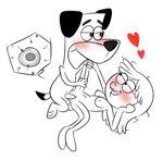 anthro duo female impregnation male male/female lewrancelaura hanna-barbera jellystone_(hbo_max) the_huckleberry_hound_show huckleberry_hound squiddly_diddly canid canine canis cephalopod coleoid decapodiform domestic_dog mammal marine mollusk hi_res