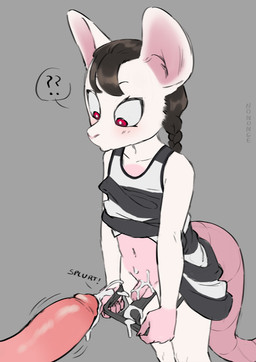 5_fingers anthro balls biped black_hair bodily_fluids claws clothed clothing crossdressing crossdressing_male cum cum_in_clothing cum_in_panties cum_in_partner's_clothing cum_in_partner's_panties cum_in_underwear cum_on_partner's_penis cum_on_penis cum_smuggling duo ejaculation erection femboy fingers flaccid foreskin fur genital_fluids genitals hair humanoid_genitalia humanoid_penis humiliation male male/male panties penis penis_humiliation penis_size_difference question_mark shota small_balls small_penis small_penis_humiliation tail underwear white_body white_fur young young_anthro young_male nononge little_vel mammal murid murine rat rodent absurd_res digital_media_(artwork) hi_res