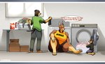 anthro appliance big_breasts bottomwear breasts brown_body brown_fur clothing denim denim_bottomwear denim_clothing dialogue dryer female fur good_parenting group huge_breasts husband_and_wife jeans laundry_machine male male/female married_couple pants shorts sitting sitting_on_ground text trio washing_machine zacharysmith daniel_porter daniel_porter_jr. tracy_porter canid canine canis dobermann domestic_dog mammal pinscher english_text hi_res father_(lore) father_and_child_(lore) father_and_son_(lore) mother_(lore) mother_and_child_(lore) mother_and_son_(lore) parent_(lore) parent_and_child_(lore) parent_and_son_(lore) son_(lore)