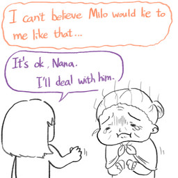 bodily_fluids chibi color_coded_text crying dialogue duo elderly_female elderly_human eyes_closed female female_human hair human_only not_furry orange_text purple_text sad tears text tied_hair yellowcottoncandy030 fluffy_pony human mammal 1:1 2025 digital_drawing_(artwork) digital_media_(artwork) english_text hi_res