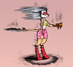 after_explosion angry anthro cartoon_physics clothing female fur gift grey_body grey_fur hair multicolored_body multicolored_fur notched_ear red_sclera smoke solo tail two_tone_body two_tone_fur underwear white_body white_fur white_hair loverk90 helluva_boss mythology loona_(helluva_boss) canid canid_demon canine demon hellhound mammal mythological_canine mythological_creature 2023 digital_media_(artwork) hi_res