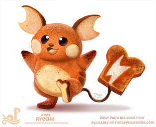 ambiguous_gender black_eyes bread feral food humor open_mouth orange_body pun simple_background solo tan_body text toast white_background piper_thibodeau nintendo pokemon food_creature generation_1_pokemon pokemon_(species) raichu 2017 digital_media_(artwork) digital_painting_(artwork) english_text painting_(artwork)