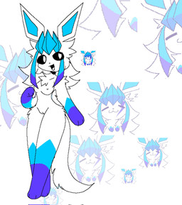 anthro big_ears blue_body blue_fur breasts female fur genitals hair long_hair medium_breasts nipples pokemorph solo vulva white_body white_fur wide_hips zephyzest nintendo pokemon fan_character zephy_(zephyzest) eeveelution generation_4_pokemon glaceon pokemon_(species) hi_res model_sheet