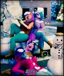 anthro anthrofied blep blurred_background book christmas_decorations christmas_lights christmas_tree cuddling curvy_figure detailed_hair eye_contact female fountain group group_photo holidays horn looking_at_another plant plushie reading reading_book shy snow snow_on_tree snowing snowing_outside snowman thick_thighs tongue tongue_out tree voluptuous winter_clothing conditional_dnp velvet_charm blender_cycles christmas friendship_is_magic hasbro mlp_g5 my_little_pony my_little_pony:_a_new_generation my_little_pony:_make_your_mark my_little_pony:_tell_your_tale mythology izzy_moonbow_(mlp) misty_brightdawn_(mlp) pipp_petals_(mlp) sunny_starscout_(mlp) earth_pony equid equine horse mammal mythological_creature mythological_equine pony unicorn 3d_(artwork) absurd_res blender_(artwork) digital_media_(artwork) hi_res