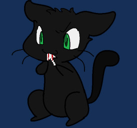ambiguous_gender bite black_body black_fur blood bodily_fluids chibi cursor feral fur green_eyes humor killing pun simple_background solo tail transparent_background visual_pun whiskers roy_mccloud domestic_cat felid feline felis mammal 2_frame_animation 2d_animation aliasing alpha_channel animated digital_media_(artwork) high_framerate