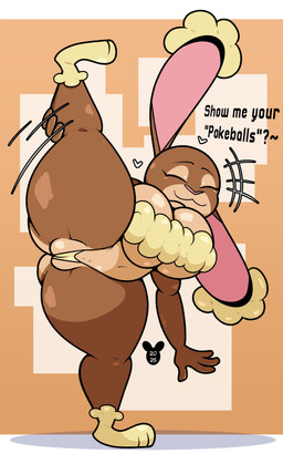 anthro big_breasts big_butt breasts butt camel_toe clothing cosplay dialogue eyes_closed female genitals heart_symbol huge_thighs motion_lines navel pussy_floss question_mark solo spread_legs spreading stretching text thick_thighs thong underwear vulva luanctoons nintendo pokemon chees_(luanctoons) generation_4_pokemon lagomorph leporid lopunny mammal pokemon_(species) rabbit 2025 5:8 absurd_res digital_media_(artwork) english_text hi_res