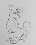 anus blush blush_lines butt female feral genitals grey_background long_ears nude open_mouth pussy raised_tail simple_background solo tail glacierclear neopets canid canine gelert_(neopets) mammal neopet_(species) hi_res monochrome