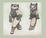 anthro clothed clothing duo female looking_at_viewer smile standing aligonzheimer dreamworks kung_fu_panda wan_wu wing_wu wu_sisters felid leopard mammal pantherine sibling_(lore) sister_(lore) sisters_(lore)