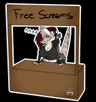 aaaaa anthro barbell_piercing big_breasts black_background black_clothing black_hair black_shirt black_tank_top black_topwear blue_eyes breasts cleavage clothed clothing ear_piercing ear_ring eyewear facial_piercing female fur furniture glasses hair hands_on_table highlights_(coloring) huge_breasts industrial_piercing lip_piercing lip_ring long_hair multiple_piercings nose_piercing nose_ring open_mouth piercing raised_tail red_highlights ring_piercing round_glasses screaming septum_piercing septum_ring shirt simple_background solo table tail tank_top text topwear wood wood_furniture wood_table shilohsmilodon maeve_sahira american_opossum mammal marsupial virginia_opossum artist_name digital_media_(artwork) english_text hi_res