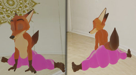 anthro big_butt bottomwear butt butt_focus clothed clothing exercise fur huge_butt huge_thighs male orange_body pants pink_bottomwear pink_clothing pink_pants raised_tail shirtless shirtless_anthro shirtless_male solo spread_legs spreading stretching tail thick_thighs tight_bottomwear tight_clothing wide_hipped_male wide_hips bootiesforlife disney zootopia nick_wilde canid canine fox mammal red_fox true_fox 3d_(artwork) digital_media_(artwork) hi_res