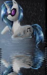 cutie_mark female feral horn kneeling nude puddle quadruped raining reflection ripple side_view solo tail water_ripple wet opera-romance friendship_is_magic hasbro my_little_pony mythology vinyl_scratch_(mlp) equid equine mammal mythological_creature mythological_equine unicorn cool_colors digital_media_(artwork) full-length_portrait portrait