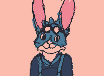 anthro clothed clothing front_view fully_clothed male solo standing coelhocarente adham(coelhocarente) lagomorph leporid mammal rabbit animated low_res