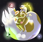 big_breasts big_tail breasts female glowing huge_breasts macro object_vore overweight tail universes vore snekkobean nintendo pokemon deity generation_6_pokemon legendary_pokemon pokemon_(species) yveltal celestial_(disambiguation) absurd_res hi_res