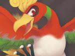 ambiguous_gender beak feathered_crest feathers feet feral green_body green_feathers grey_background head_crest open_mouth red_body red_eyes red_feathers simple_background solo talons toes white_body white_feathers yellow_beak yellow_body yellow_feathers zaikudo mythology nintendo pokemon avian bird generation_2_pokemon ho-oh legendary_pokemon mythological_avian mythological_bird mythological_creature mythological_firebird pokemon_(species) 4:3 digital_media_(artwork) low_res source_request