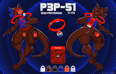 4_ears anthro beverage collar collar_tag drone dronification ear_piercing ear_ring eyewear gas_mask gas_mask_face gas_tank glasses harness industrial_piercing latex_body lock_bulge lock_symbol machine male mask multi_ear null_bulge pawpads piercing qr_code qr_code_on_chest red_collar ring_piercing simple_background soda solo text text_on_collar_tag wearing_collar wearing_glasses wearing_harness dionekat pepsi p3p51 protogen english_text hi_res model_sheet nonbinary_(lore) trans_(lore) trans_man_(lore)