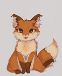 alternate_version_at_source baby brown_body brown_eyes brown_fur canid canine cheek_tuft cute_fangs digital_media_(artwork) facial_tuft fangs feral fluffy_ears fox fur hi_res hysteriana looking_at_viewer male mammal paws red_body red_fox red_fur simple_background smile solo tail tan_body tan_fur teeth true_fox tuft young