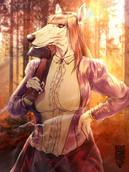 anthro axe big_breasts breasts female forest forest_background hair long_hair looking_at_viewer melee_weapon nature nature_background plant qr_code solo tree weapon band1tnsfw kemofujin_(comic) kemofujin borzoi canid canine canis domestic_dog hunting_dog mammal sighthound 3:4 absurd_res digital_media_(artwork) digital_painting_(artwork) half-length_portrait hi_res painting_(artwork) portrait