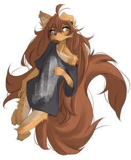 4_toes 5_fingers anthro arm_tattoo barefoot breasts brown_eyes brown_hair brown_tail claws clothed clothed_anthro clothed_female clothing countershade_torso countershading ear_piercing feet female fingers front_view fur gauged_ear hair inner_ear_fluff leg_tattoo long_hair long_tail looking_aside neck_tattoo one_ear_up paws piercing shirt simple_background solo tail tan_body tan_fur tattoo thigh_tattoo toe_claws toes topwear tuft white_background tinygaypirate apogee_(tinygaypirate) canid canine canis domestic_dog mammal 2025 digital_drawing_(artwork) digital_media_(artwork) hi_res