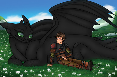 armor aroused black_body bodily_fluids brown_hair cloud cum duo ejaculation flower genital_fluids genitals green_eyes hair male male/male masturbation meadow mountain penis plant precum rider scales smile smirk viking avexcity dreamworks european_mythology how_to_train_your_dragon mythology hiccup_horrendous_haddock_iii toothless dragon fury_(httyd) human mammal mythological_creature mythological_scalie night_fury scalie western_dragon absurd_res hi_res
