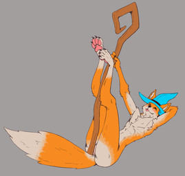 anthro clothing hat headgear headwear male solo wizard_hat signirsol megabonk fox_(megabonk) canid canine fox mammal hi_res