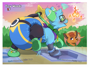 abdl ageplay ambiguous_feral ambiguous_gender bdsm big_diaper black_body black_diaper black_fur black_tail blue_body blue_diaper blue_fur bondage bondage_gear bondage_gloves border bound cheek_tuft clothed clothing collar diaper duo eyewear facial_tuft feral fur glasses green_collar handwear hypnosis infantilism kerchief mind_control neckerchief neckwear open_mouth open_smile outside plant purple_kerchief purple_neckerchief rectangular_glasses ringed_eyes roleplay sensory_deprivation shrub side_view smile solo_focus tail tail_bondage tail_tied trap_(contrivance) trap_(pokemon_mystery_dungeon) trapped tuft wearing_diaper white_border yellow_diaper yellow_nose bunnykisses nintendo pokemon spark_swiftpaw generation_1_pokemon generation_4_pokemon pokemon_(species) shinx vulpix hi_res