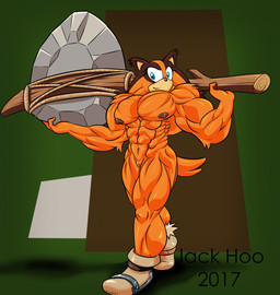 abs anthro axe biceps big_muscles blue_eyes boots clothing eyelashes female flat_chested footwear genitals huge_muscles hyper hyper_muscles melee_weapon mostly_nude muscular muscular_anthro muscular_female navel nipples shoes smile solo vulva weapon jack_hoo_(artist) sega sonic_boom sonic_the_hedgehog_(series) sticks_the_jungle_badger badger mammal mustelid musteline 2017 hi_res