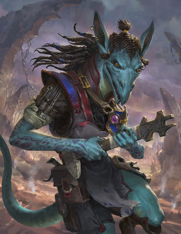 anthro boots chain clothing detailed_background dreadlocks footwear green_body hammer holding_hammer holding_object holding_tool looking_at_viewer male outside pouch_(clothing) shoes smile solo tail tools livia_prima artifact_(game) valve_corporation debbie_(artifact) kobold scalie 2018 digital_media_(artwork) official_art portrait three-quarter_portrait