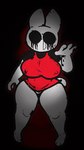 anthro big_breasts black_clothing black_shirt black_topwear blood blood_from_eye bodily_fluids breasts clothing creepy empty_eye_sockets female genitals glitch nipple_outline pussy scut_tail shirt short_tail solo spread_legs spreading tail thick_thighs topwear white_body lewdewott creepypasta max_and_ruby max_and_ruby_0004 ruby_(max_and_ruby) lagomorph mammal 2023 digital_drawing_(artwork) digital_media_(artwork) hi_res