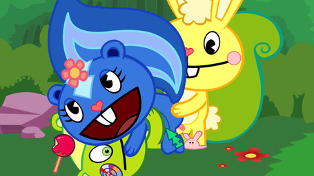 accessory anthro double_penetration female flower flower_in_hair genitals group hair hair_accessory looking_pleasured male male/female on_model open_mouth penetration penis plant style_emulation trio nemao happy_tree_friends cuddles_(htf) nutty_(htf) petunia_(htf) lagomorph leporid mammal mephitid rabbit rodent sciurid skunk tree_squirrel 16:9 animated widescreen
