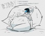 abdominal_bulge ambiguous_gender anthro belly big_belly big_tail blue_insides bodily_fluids bottomless clothed clothing curvy_figure drooling endosoma fluffy fluffy_tail hand_on_belly hand_print hoodie hoodie_only imprint machine neck_tuft onomatopoeia open_mouth rumbling_stomach safe_vore saliva same_size_vore sitting solo sound_effects tail text tongue tongue_out topwear topwear_only tuft voluptuous vore gurglegluts buddy_(gurglegluts) protogen 5:4 hi_res