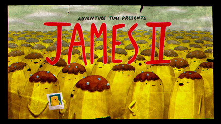 ambiguous_gender food fruit group nude open_mouth photo plant text title title_card toony unknown_artist adventure_time cartoon_network banana_guard james_(adventure_time) candy_people_(at) elemental_creature flora_fauna food_creature humanoid living_banana living_fruit 16:9 english_text hi_res official_art widescreen