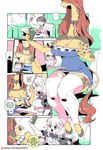 anthro biped breasts clothed clothing dialogue female giraffe giraffid hair hi_res legwear mammal open_mouth pupils shepherd0821 smile speech_bubble text thick_thighs thigh_highs