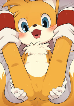 anthro bed blue_eyes blush clothing cute_fangs embarrassed fangs featureless_crotch footwear fur furniture gloves handwear legs_up looking_at_viewer lying lying_on_bed male null on_back on_bed open_mouth orange_body orange_fur solo spread_legs spreading teeth tongue young young_anthro young_male manmosu_marimo sega sonic_the_hedgehog_(series) miles_prower canid canine fox mammal 2023
