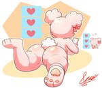 >w< anthro big_breasts blush bow_ribbon breasts butt curvy_figure electronics feet female fur genitals heart_pawpads heart_symbol hindpaw latte_(sugar_cubs) love nipples nude pawpads paws phone pink_body pink_fur pink_nipples pussy raised_foot solo tail texting conditional_dnp lhacedor facebook_stickers sugar_cubs bear mammal digital_media_(artwork) hi_res