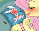 2016 5:4 angel_(mlp) balls bedroom_eyes blush bodily_fluids closed_smile conditional_dnp digital_media_(artwork) digitaldomain123 duo equid equine erection eyelashes eyes_closed female feral feral_on_feral fluttershy_(mlp) friendship_is_magic fur genital_fluids genitals hair hasbro hi_res hooves inside interspecies kiss_mark lagomorph larger_female leporid lipstick lipstick_(object) lipstick_fetish lipstick_on_body lipstick_on_face lying makeup male mammal mouth_closed my_little_pony mythological_creature mythological_equine mythology narrowed_eyes on_back on_pillow open_mouth pegasus penis pillow pink_hair precum rabbit red_lipstick seductive size_difference smaller_male smile story story_in_description teal_eyes tongue tongue_out underhoof white_body white_fur wings yellow_body