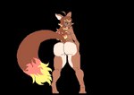 ahoge anthro big_butt black_sclera bouncy brown_body brown_fur butt fangs female fire fur green_eyes hair looking_at_viewer looking_back nude simple_background smile solo tan_body tan_fur teeth thick_thighs transparent_background twerking wide_hips anonymous_artist caradhina canid canine canis mammal wolf alpha_channel animated digital_media_(artwork) hi_res pixel_(artwork) pixel_animation short_playtime