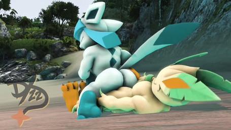 anthro beach butt butt_slap duo genitals male male/male penetration penile penile_penetration penis riding slap type_advantage derpyz2 kabalmystic_(modeler) thunderdogboi_(modeler) nintendo pokemon eeveelution generation_4_pokemon glaceon leafeon pokemon_(species) 3d_(artwork) 3d_animation animated digital_media_(artwork) short_playtime source_filmmaker_(artwork) webm