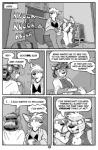 2016 adrian_gray ah_club ali_gray angry anthro bear bodily_fluids bottomless canid canine canis casual_exposure clothed clothing comic crying dialogue digital_media_(artwork) eliza_jones english_text female fishnet_clothing fur greyscale group hair hi_res hildegard_rothschild kangaroo macropod male mammal marsupial monochrome muscular rick_griffin speech_bubble tears text wolf