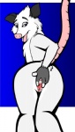 anthro anus butt clitoris female female_urethra genitals looking_at_viewer looking_back nude presenting presenting_hindquarters pussy raised_tail rear_view solo spread_pussy spreading tail urethra toonpimp dreamworks over_the_hedge heather_(over_the_hedge) american_opossum mammal marsupial virginia_opossum