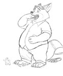 anthro belly body_in_mouth bottomwear clothing death eyes_closed fatal_vore group humanoid_hands macro male overweight overweight_male pants scared shirt topwear uvula vore dj-rodney disney zootopia gideon_grey bear canid canine fox mammal red_fox true_fox 2017 hi_res monochrome unavailable_at_source