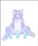 3_toes adult_on_young age_difference ambiguous_gender anthro blush blush_lines bodily_fluids clitoris duo ears_down feet forced fur fur_markings genitals holding_both_legs intersex intersex/male male male/male markings nipples penis pivoted_ears pussy rape sex tears toes young mango_panda juniper_(mangopanda) bovid caprine felid goat mammal pantherine absurd_res hi_res