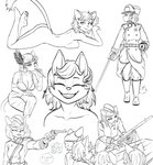 accessory aiming aiming_gun angry anthro big_breasts breasts chauchat cigarette cigarette_holder cleavage clenched_teeth clothed clothing dress facial_tuft feathers female flapper_dress fur group gun hair handgun hat headband headgear headwear looking_at_viewer male mature_anthro mature_female melee_weapon military military_cap military_uniform nude one_eye_obstructed pointing_gun ranged_weapon revolver saber simple_background smile smoking solo sword teeth text tuft uniform weapon young callmewritefag cyberconnect2 fuga:_melodies_of_steel little_tail_bronx webley_(pistol) britz_strudel cannelle_muscat hanna_fondant kyle_bavarois malt_marzipan spurdo canid canine caninu canis dobermann domestic_cat domestic_dog felid feline felineko felis mammal pinscher 2023 absurd_res black_and_white digital_drawing_(artwork) digital_media_(artwork) english_text hi_res meme monochrome