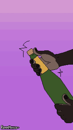 alcohol anthro beverage blush breasts bulge champagne champagne_bottle champagne_glass container cup drinking_glass duo exposed_breasts female glass glass_container glass_cup holidays liquid_on_breast male nipples non-mammal_nipples solo spilling_drink rennmoose new_year new_year_2026 crassie_(rennmoose) iris_(rennmoose) crocodile crocodilian gecko lizard reptile scalie 9:16 animated digital_media_(artwork) hi_res long_playtime pixel_(artwork) pixel_animation webm