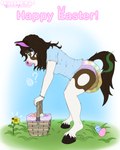 ageplay ambiguous_gender anthro basket beaded_jewelry beads blue_clothing blue_eyes blue_shirt blue_topwear bodily_fluids bottomwear bracelet brown_body brown_fur brown_hair brown_hooves brown_mane clothed clothing container crouching diaper diaper_fetish diaper_use ears_up easter_basket easter_egg egg_hunt excited feces female flower fur genital_fluids grass hair hands_on_object holidays hooves horse_tail infantilism jewelry looking_down mane mane_hair markings outside plant poop_diaper pooping pooping_diaper printed_diaper raised_tail roleplay sagging_diaper shirt smelly soiled_diaper soiling soiling_diaper solo speech_bubble spots spotted_markings stained_diaper star_(marking) stink_fumes stink_lines surprised_expression tail topwear unclean_diaper underwear urine used_diaper wearing_diaper wet_diaper wetting wetting_diaper white_body white_fur carnecalary easter stargal_galexi_(character) arthropod beetle clydesdale cucujoid draft_horse equid equine horse insect ladybug mammal 4:5 absurd_res hi_res