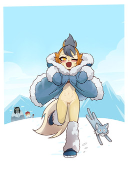 abs ambiguous_feral ambiguous_gender anthro athletic athletic_female athletic_humanoid beard biped black_beard black_facial_hair black_hair blue_boots blue_clothing blue_coat blue_footwear blue_gloves blue_handwear blue_sky blue_topwear blush boots border bottomless bottomless_female clothed clothed_female clothed_humanoid clothed_male clothing cloud coat cold collar day eyelashes facial_hair female female_anthro female_focus female_humanoid feral flat_chested flesh_fang fluffy fluffy_tail footwear fur genitals gesture gloves grey_beard grey_body grey_ears grey_facial_hair grey_fur grey_hair grey_tail group hair handwear humanoid_genitalia humanoid_pointy_ears humanoid_vulva ice loli long_sleeves male male_humanoid mountain multicolored_beard multicolored_body multicolored_boots multicolored_clothing multicolored_coat multicolored_facial_hair multicolored_footwear multicolored_fur multicolored_hair multicolored_topwear navel one_eye_closed open_mouth orange_hair outside plantigrade pointy_ears quadruped red_hair running shoes sky snow solo_focus spiked_collar spikes tail tan_body tan_fur tan_tail topwear two_tone_beard two_tone_body two_tone_boots two_tone_clothing two_tone_coat two_tone_facial_hair two_tone_footwear two_tone_fur two_tone_hair two_tone_topwear vulva waving white_body white_boots white_border white_clothing white_coat white_footwear white_fur white_topwear yellow_body yellow_eyes yellow_fur young young_female young_humanoid mr._e thundercats thundercats_2011 lion-o wilykit animal_humanoid domestic_cat felid felid_humanoid feline feline_humanoid felis humanoid mammal mammal_humanoid 2026 colored digital_drawing_(artwork) digital_media_(artwork) hi_res shaded