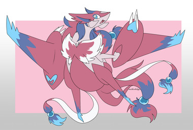 blue_body blue_ears blue_eyes blue_fur blue_hair blue_pawpads blue_tail blue_wings claws feral fluffy fluffy_chest fur fur_markings gem hair highlights_(coloring) light_body light_fur markings multicolored_body multicolored_ears multicolored_fur multicolored_hair pawpads pearl_(gem) red_ears red_hair red_tail red_wings ribbons_(anatomy) smile solo tail tail_markings two_tone_body two_tone_ears two_tone_fur two_tone_hair two_tone_tail two_tone_wings white_body white_claws white_fur wing_markings wings motherlatias nintendo pokemon eeveelution generation_5_pokemon generation_6_pokemon hybrid mega_evolution mega_latias pokemon_(species) sylveon zoroark 2026 digital_drawing_(artwork) digital_media_(artwork) hi_res
