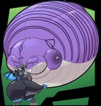 air_from_mouth air_inflation belly belly_expansion big_belly blue_eyes blue_tail blue_wall body_inflation expansion glistening glistening_body green_body green_scales horn huge_belly hyper hyper_belly hyper_inflation immobile inflation puffkiss purple_body scales simple_background spherical_inflation tail translucent translucent_body transparent_background areoants mythology booch_(boochunder) ssalvass dragon mythological_creature mythological_scalie reptile scalie snake 2024 alpha_channel hi_res